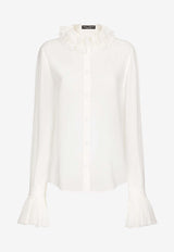 Georgette Ruffle-Collar Shirt