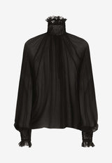 Long-Sleeved Chiffon Blouse