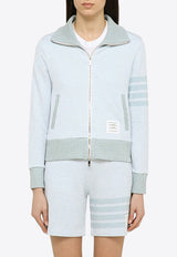 4-bar Striped Zip-Up Sweatshirt