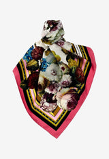 Floral Print Silk Scarf