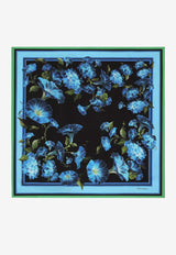 Bluebell Print Silk Scarf