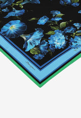 Bluebell Print Silk Scarf