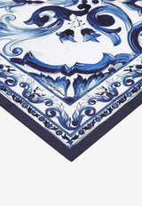 Majolica Print Small Silk Scarf