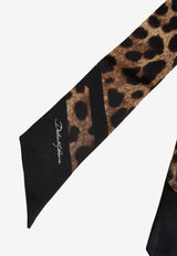 Leopard Print Silk Headscarf