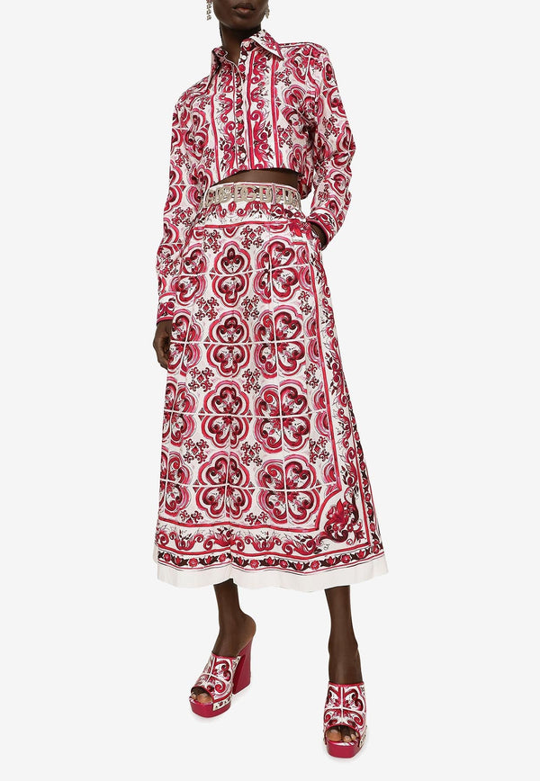 Majolica Print Poplin Culottes