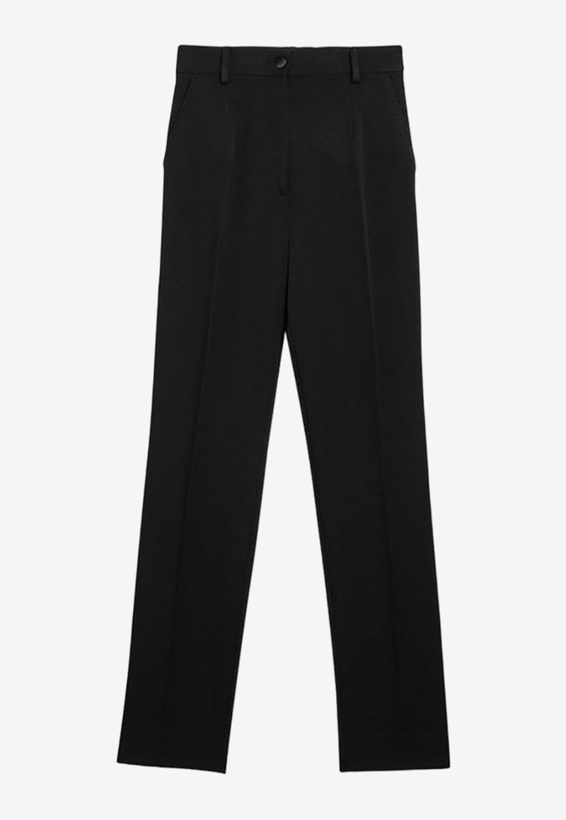 Wool and Silk High-Waited Pants