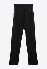 Wool and Silk High-Waited Pants