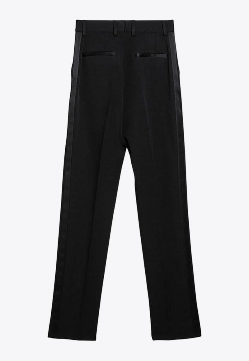 Wool and Silk High-Waited Pants