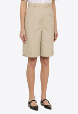 Striped Jacquard Bermuda Shorts