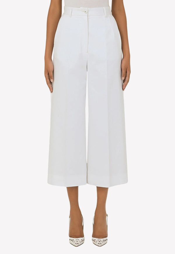 High-Waist Gabardine Culottes