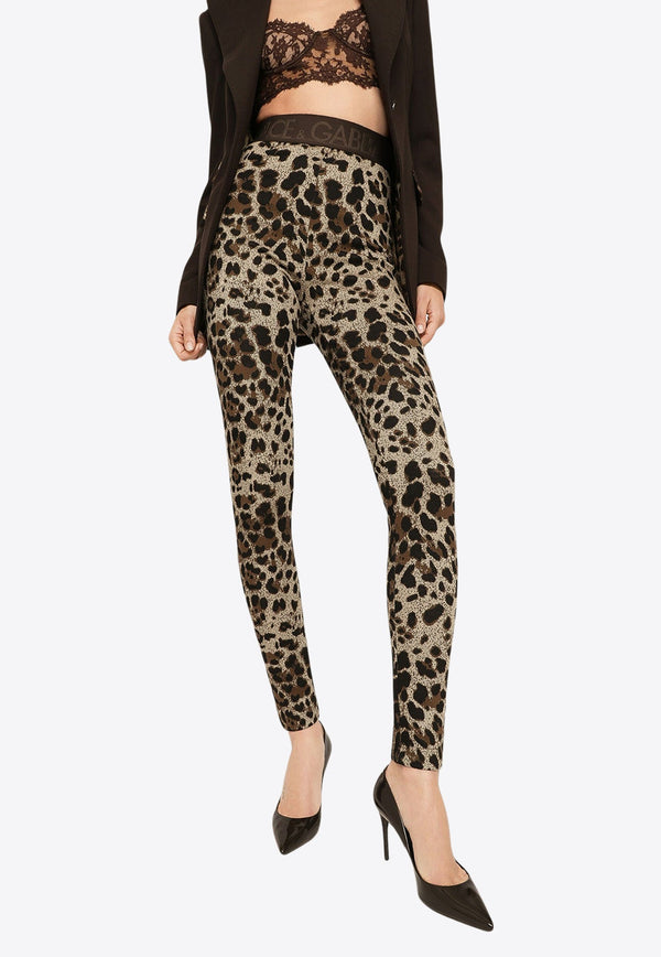 Leopard Print Jersey Leggings