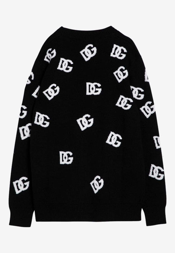 All-Over Dg Logo Wool Cardigan