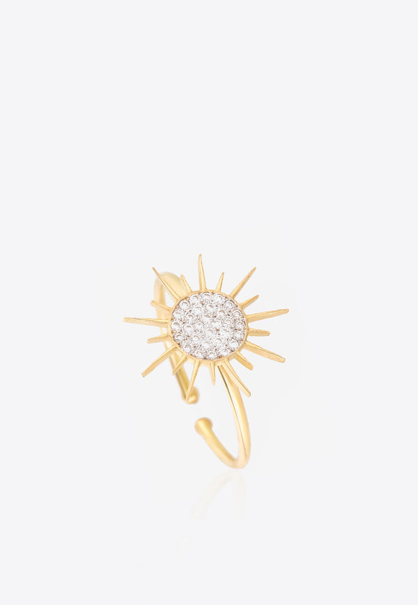 Soleil Collection Ring in 18-karat Yellow Gold with White Diamonds