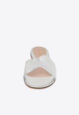 Lucrezia Metallic-Leather Slides