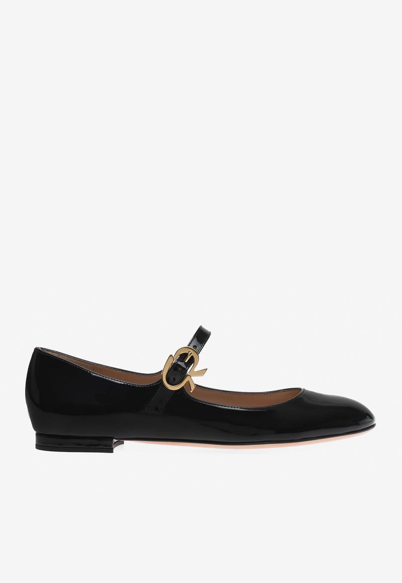 Mary Ribbon Patent Leather Flats