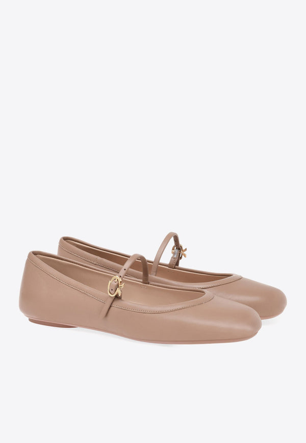 Carla Leather Ballerina Shoes