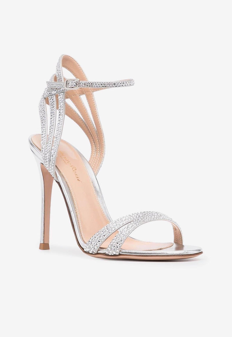 Freesia 105 Crystal-Embellished Sandals