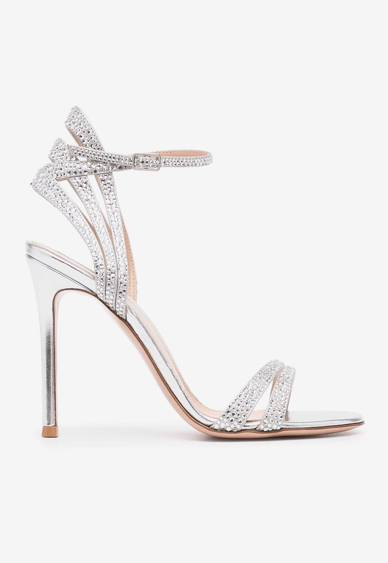 Freesia 105 Crystal-Embellished Sandals