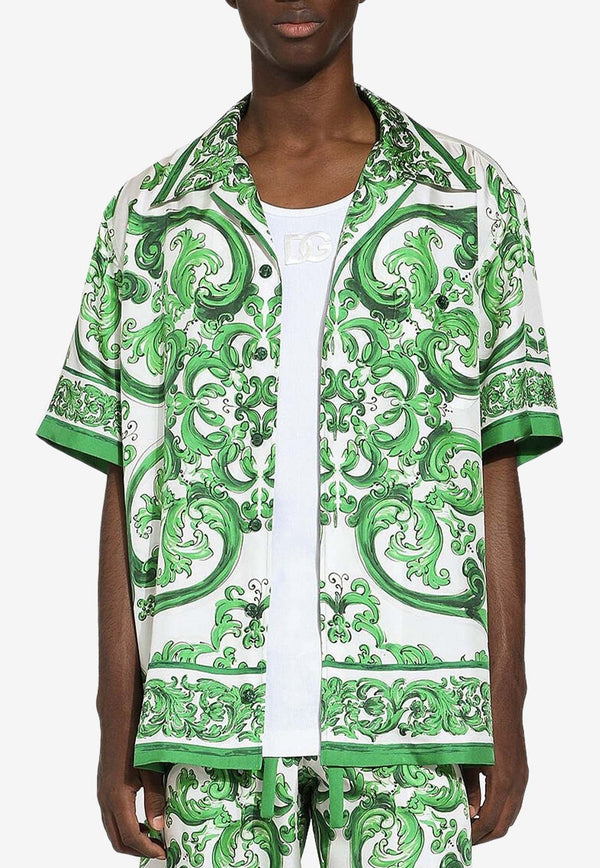 Majolica Print Hawaiian Shirt