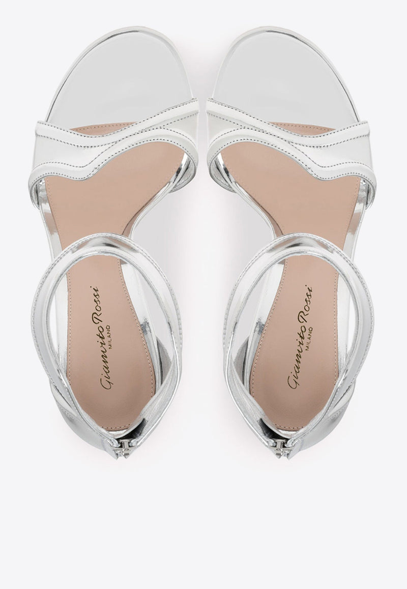 Lucrezia 105 Metallic-Leather Sandals