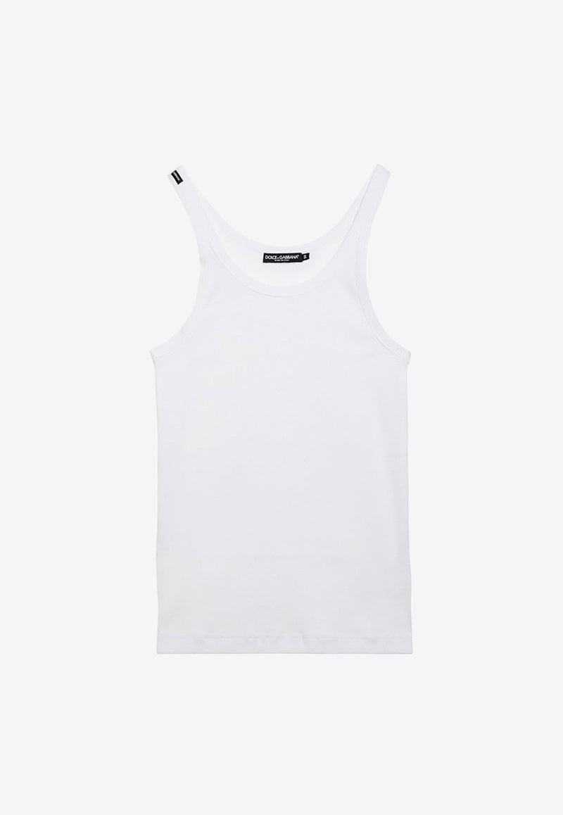 Logo-Patch Ribbed Tank Top