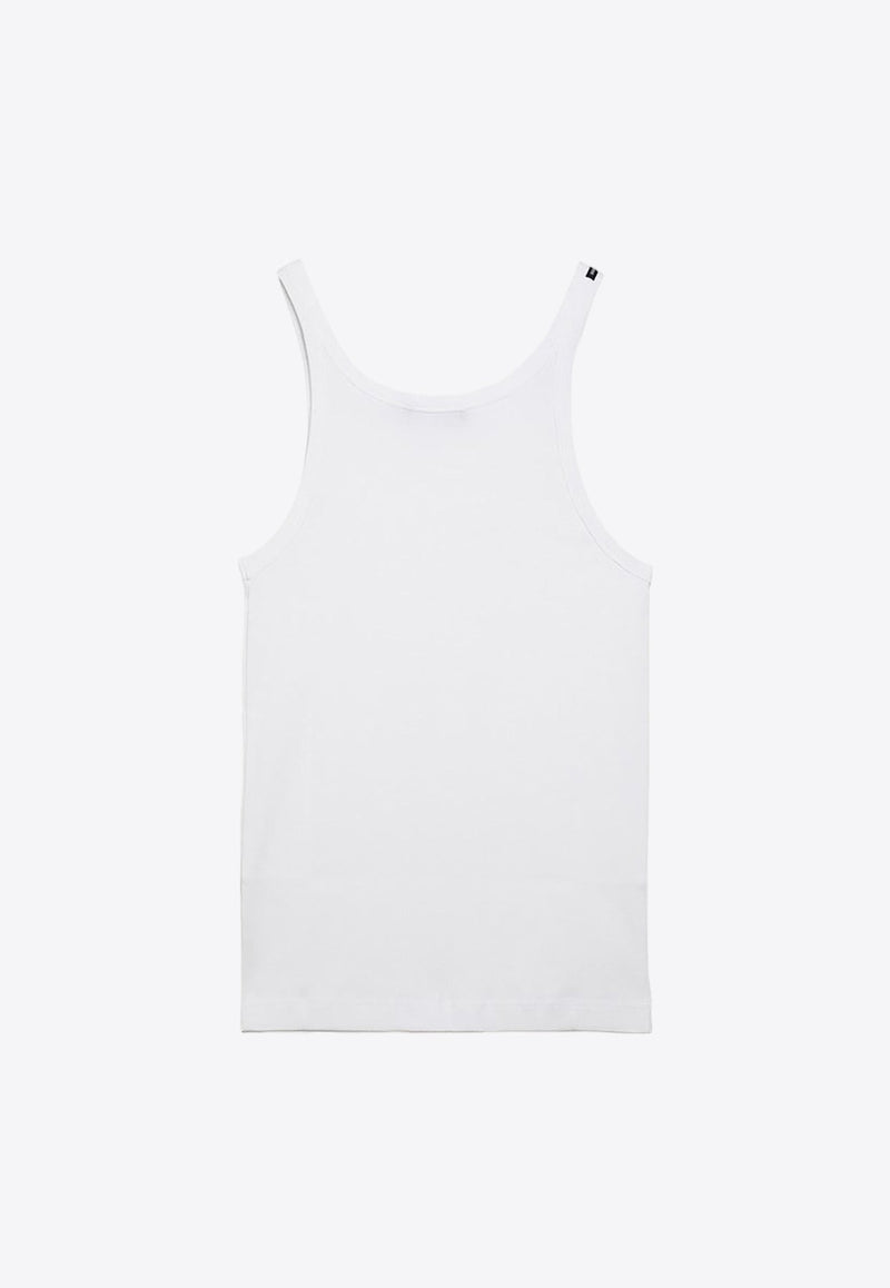 Logo-Patch Ribbed Tank Top