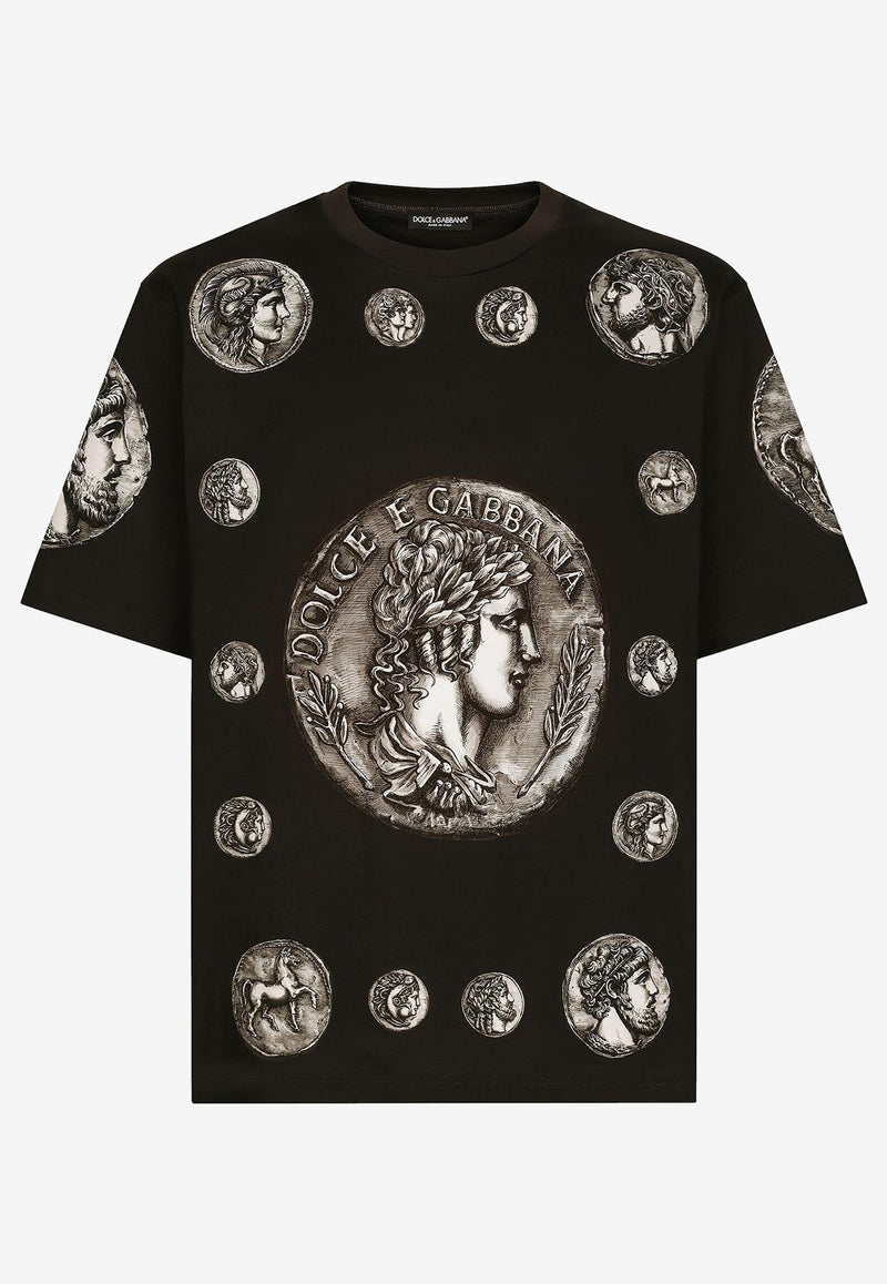 Coin Print Short-Sleeved T-shirt