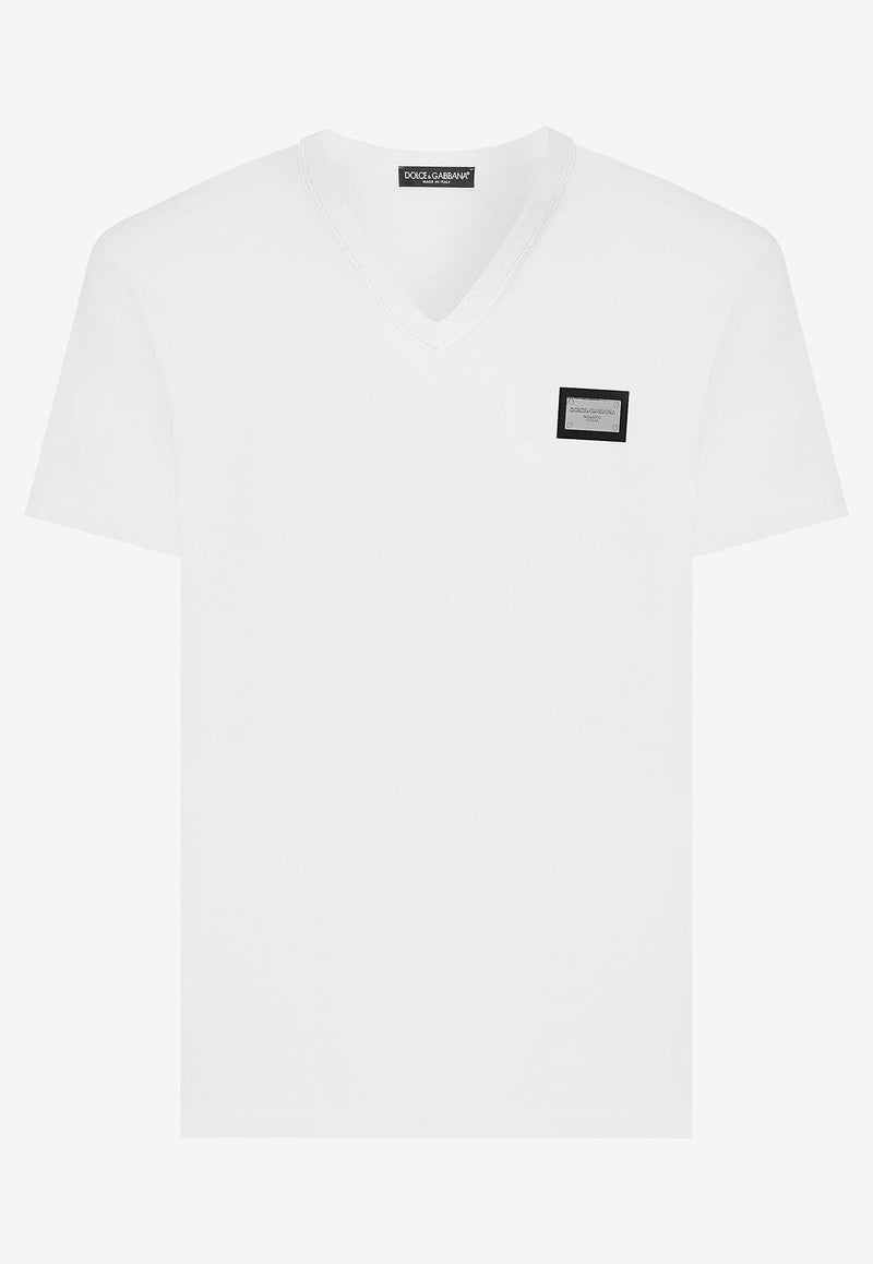 Logo V-neck T-shirt