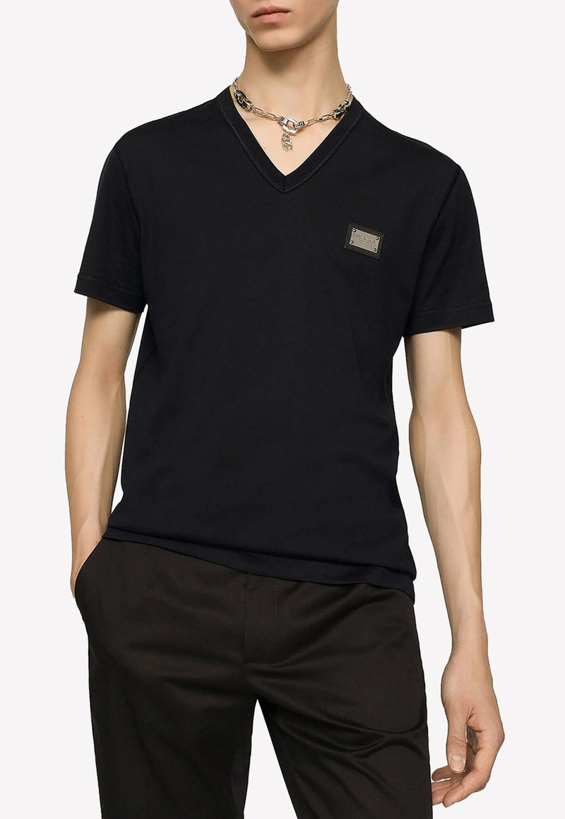 Logo V-neck T-shirt