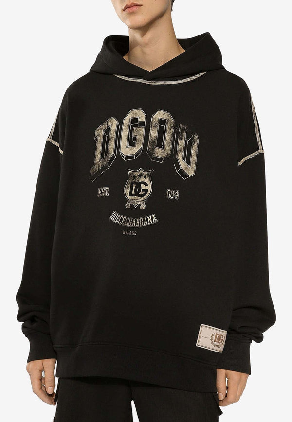 Logo Print Oversized Hoodie