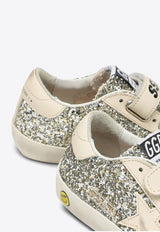 Girls Old School Glittered Sneakers