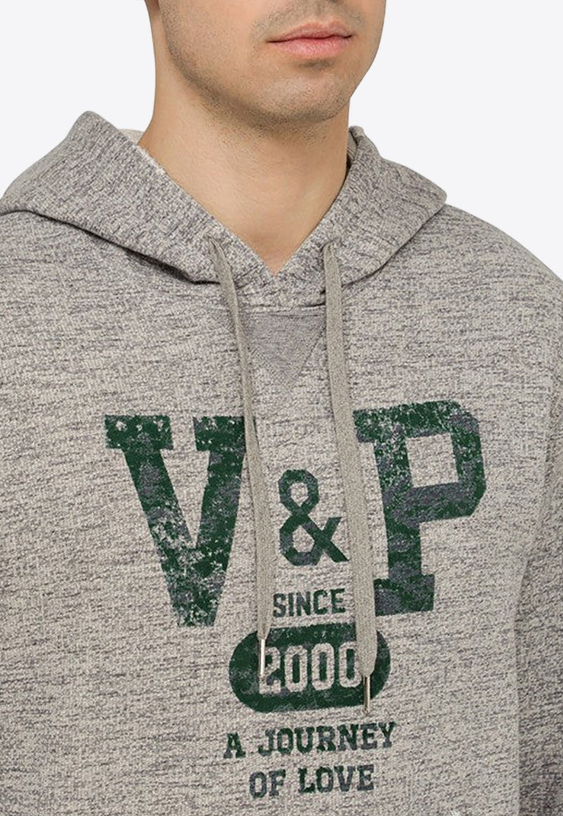 Slogan Print Hooded Sweatshirt