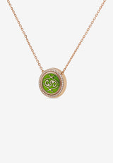 Me Oh Me VIP Full Pavé Green 18K Rose Gold Diamond Necklace