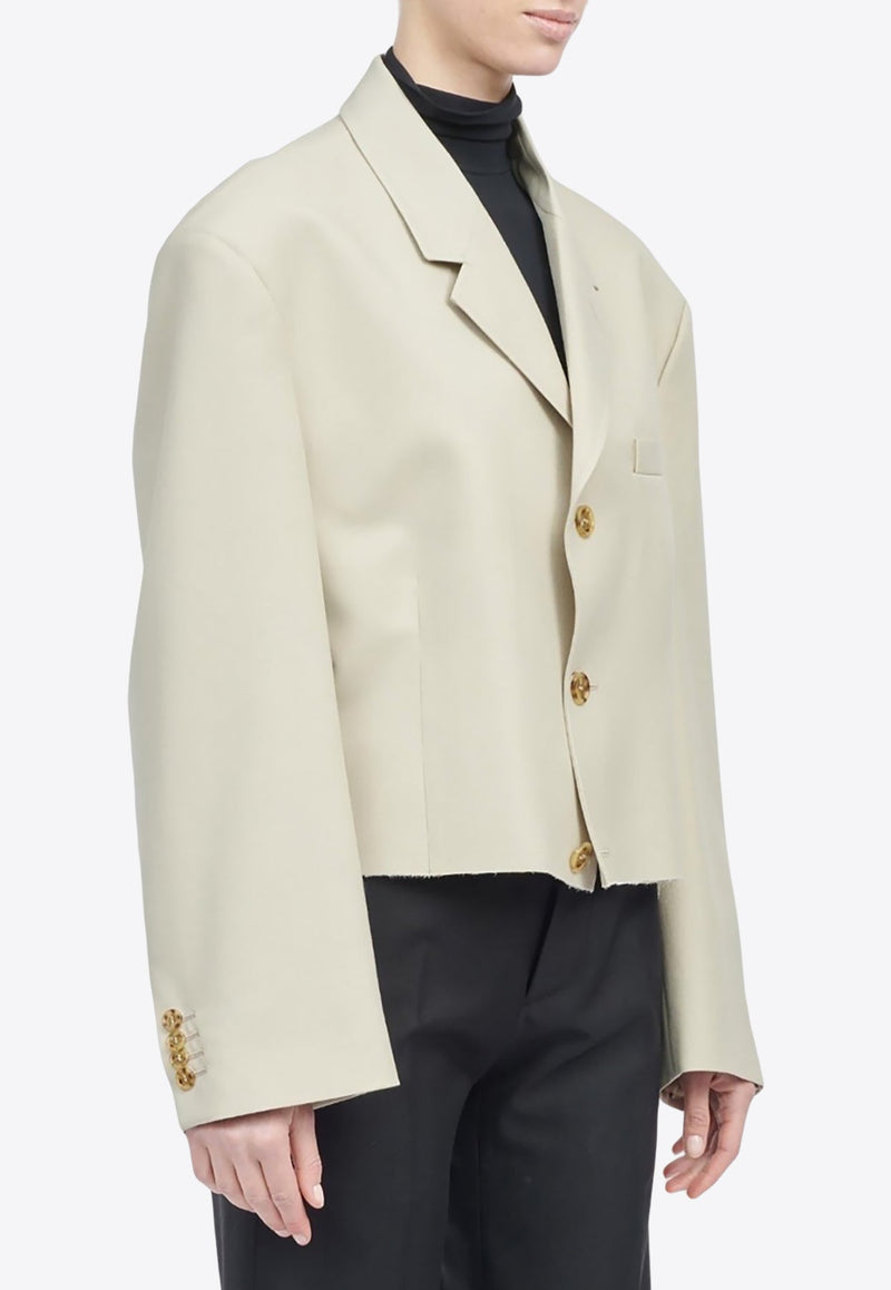 Cropped Single-Breasted Blazer