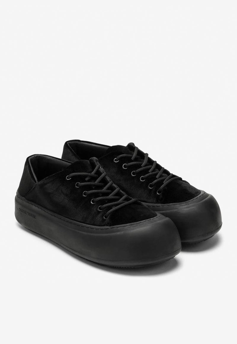 Goofy Velvet Low-Top Sneakers