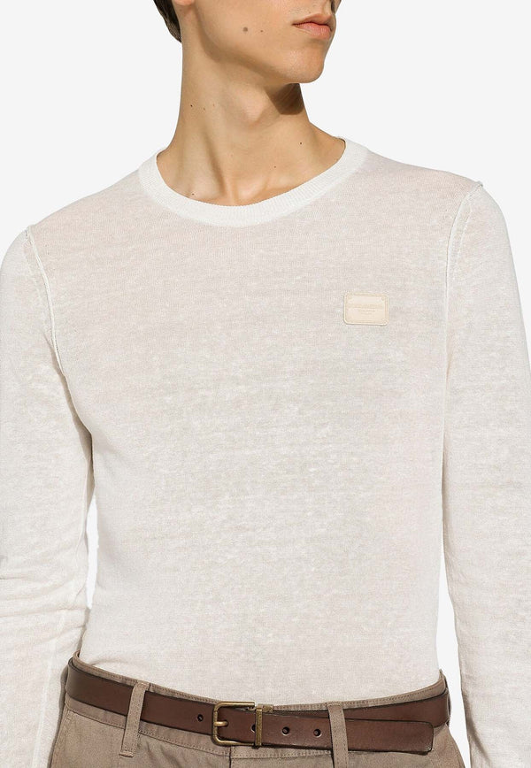 Logo Long-Sleeved Knit T-shirt