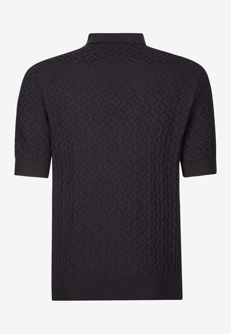 Silk Jacquard Polo T-shirt