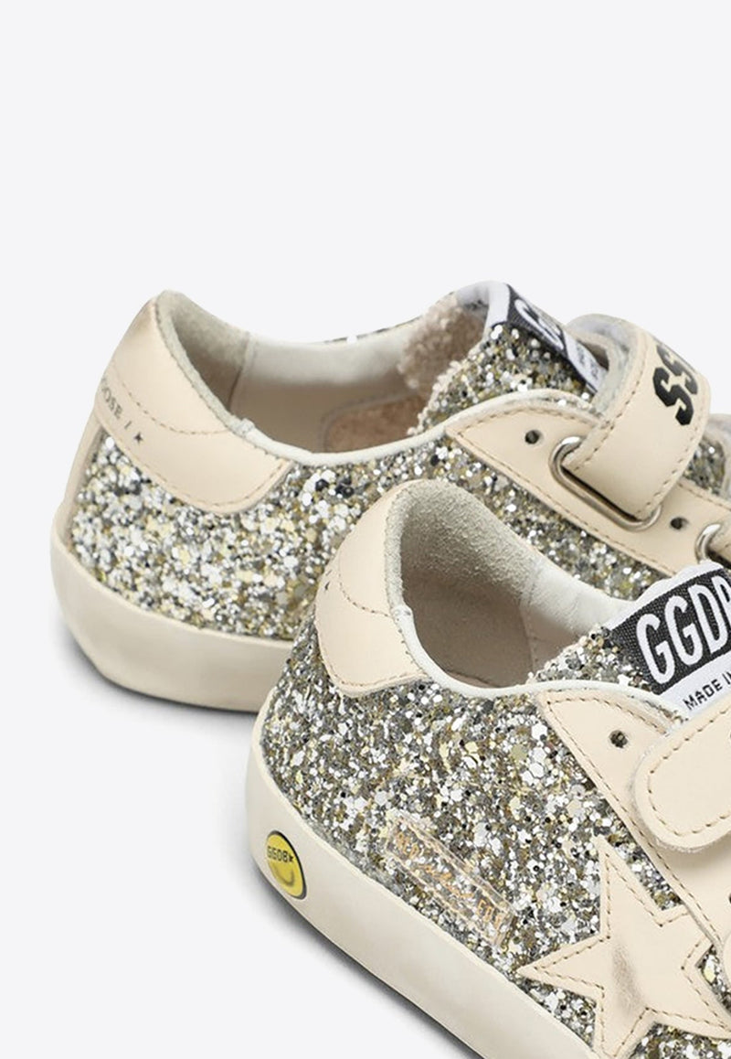 Kids Old School Glittered Low-Top Sneakers