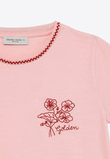 Girls Embroidered Crewneck T-shirt