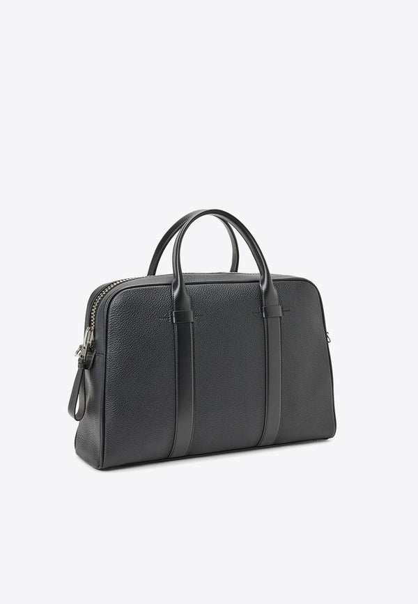 Pebbled Leather Briefcase