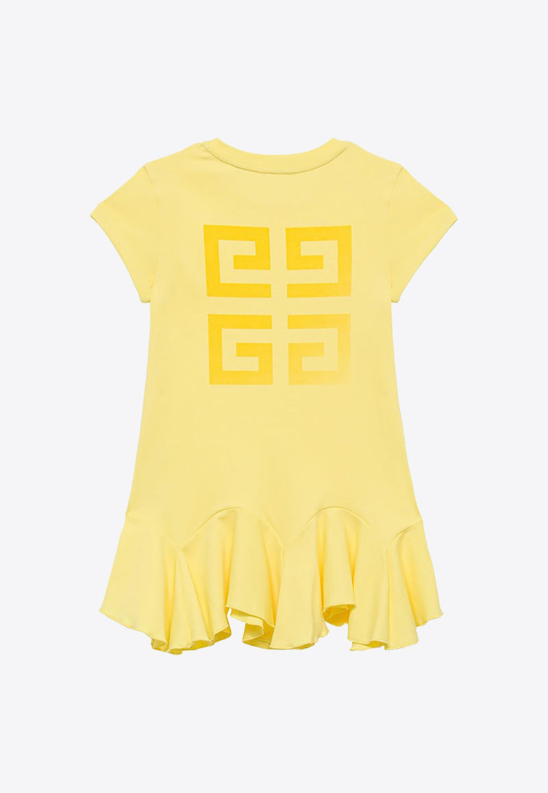 Girls Logo Print Flared T-shirt Dress