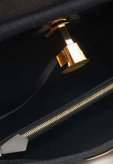 Herbag 31 in Black Toile and Vache Hunter Leather with Gold Hardware