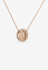 Me Oh Me VIP Full Pavé Orange 18K Rose Gold Diamond Necklace