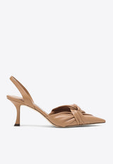 Hedera 70 Leather Slingback Pumps