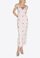 Arlene Embellished Crepe Midi Dress