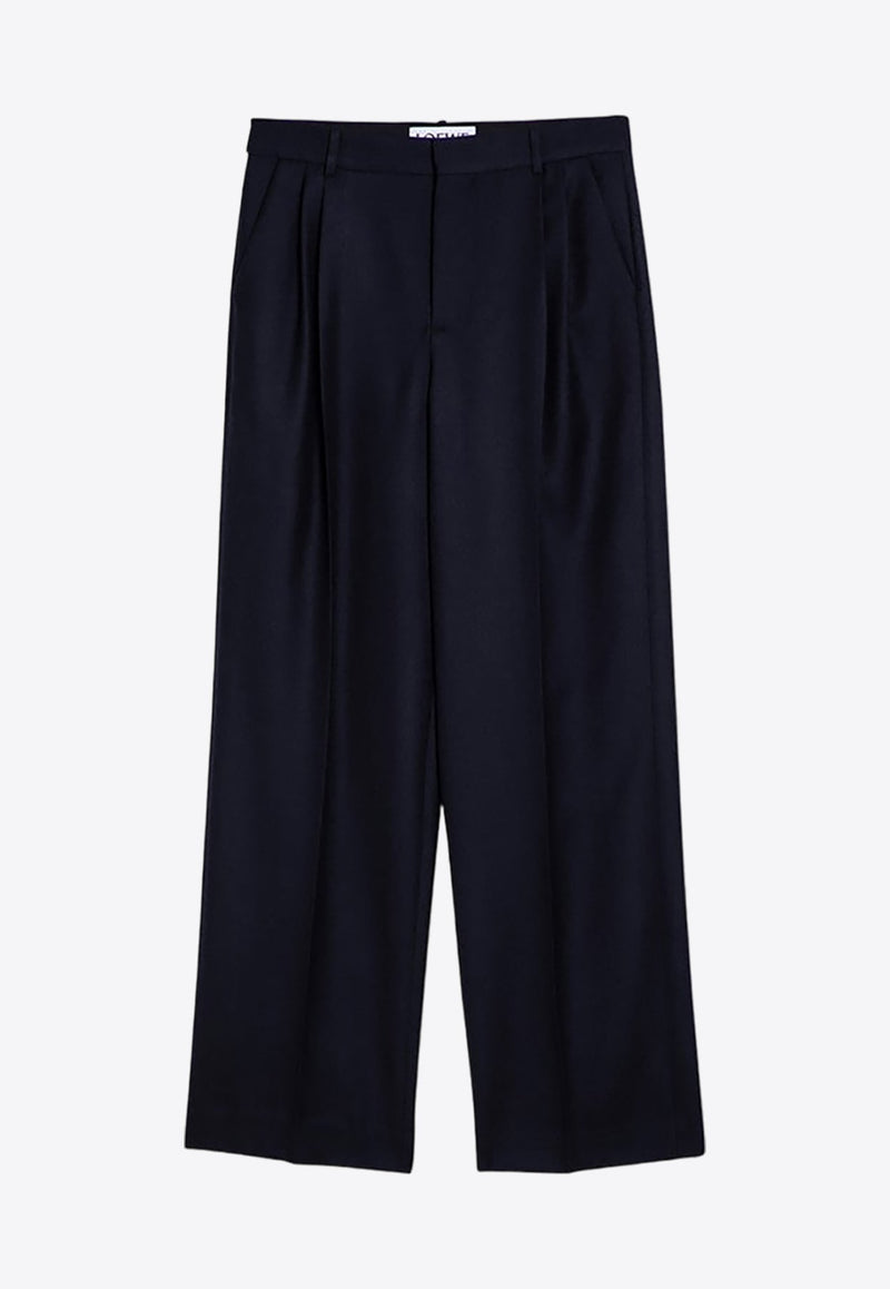 Straight-Leg Wool Pants