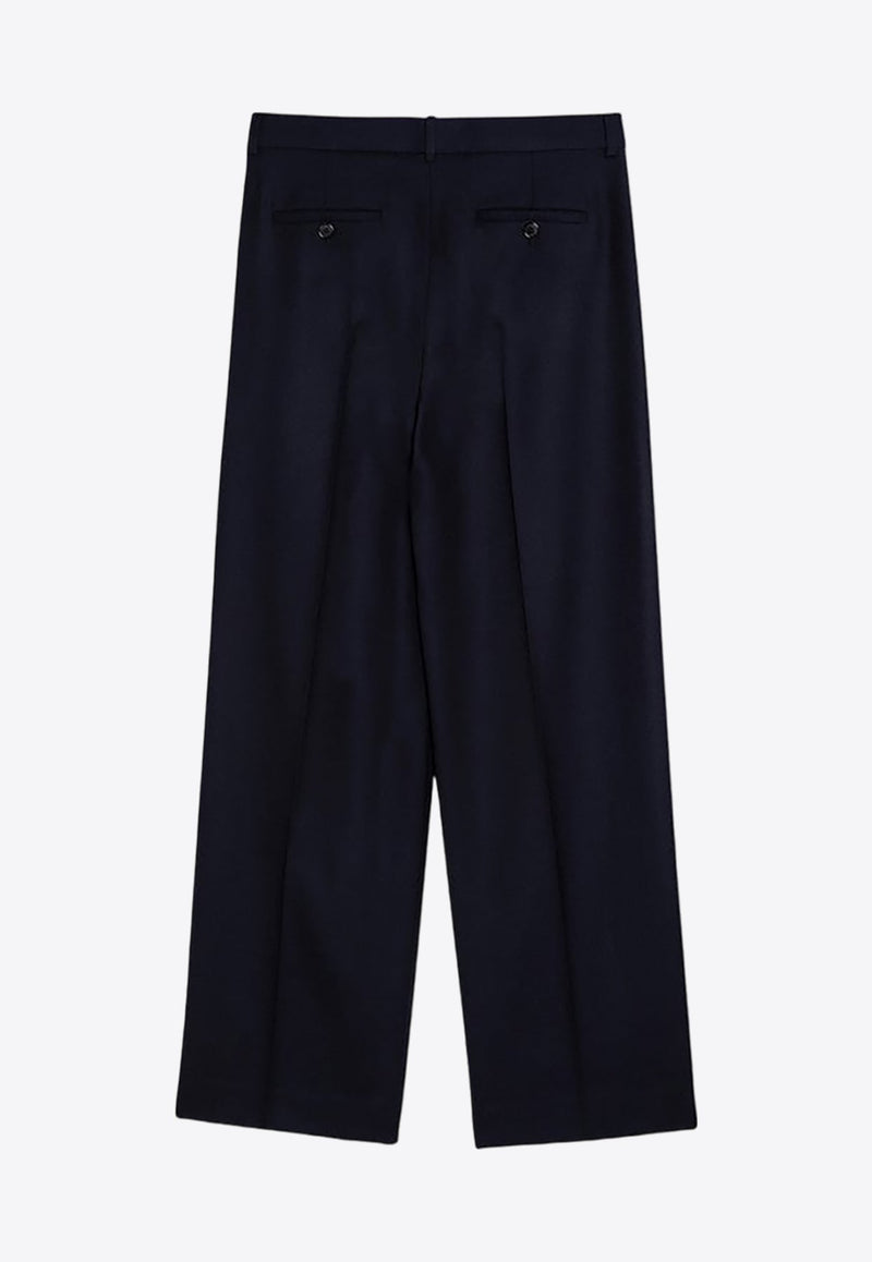 Straight-Leg Wool Pants