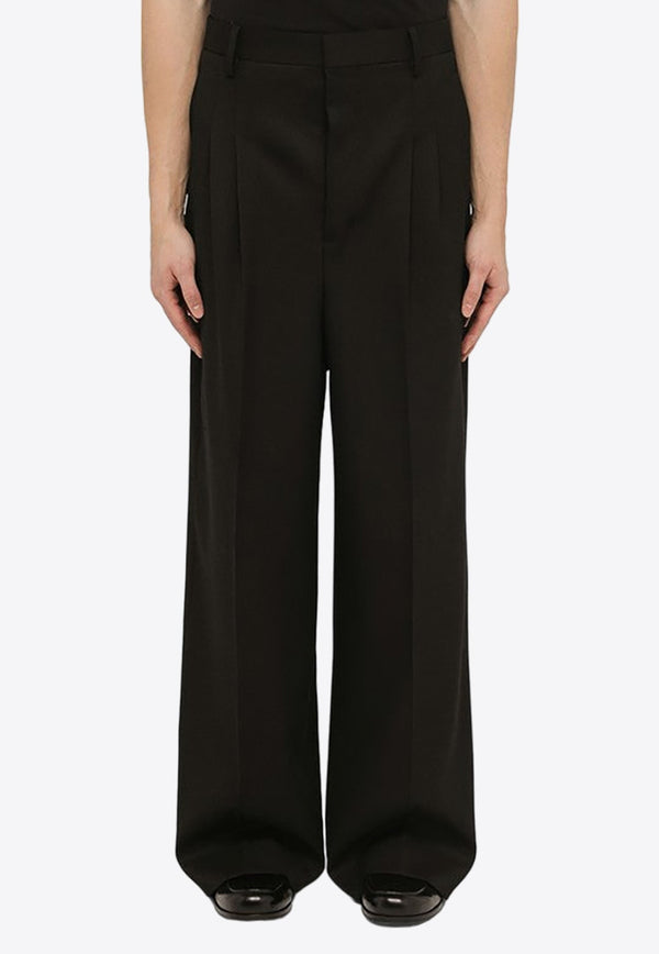 Wide-Leg Wool Pants