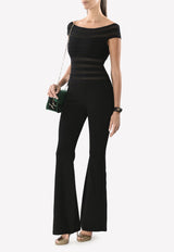 Roos Mesh Insert Bandaged Jumpsuit