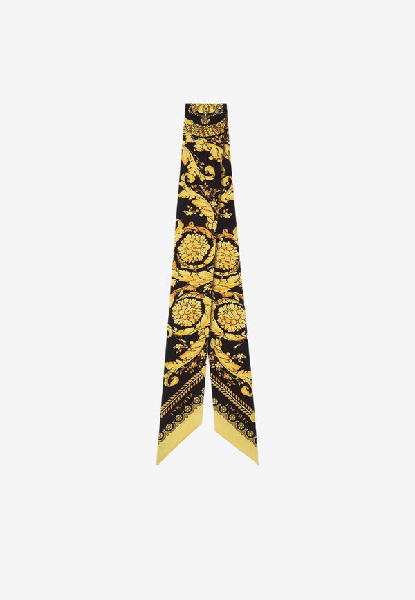Barocco Print Silk Scarf Tie